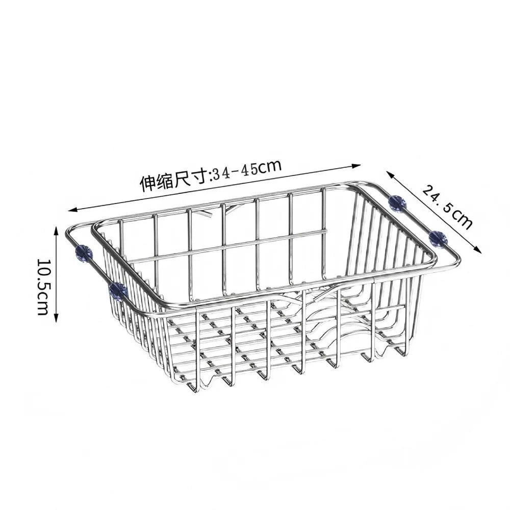 Telescopic Stainless Steel Sink Rack