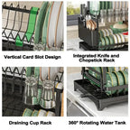 Space-Saving 2-Tier Dish Rack
