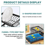 2-Tier Large-Capacity Dish Drying Rack