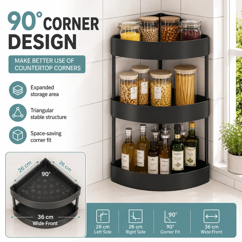 2-Tier Corner Spice Rack