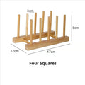 Bamboo Dish & Lid Organizer