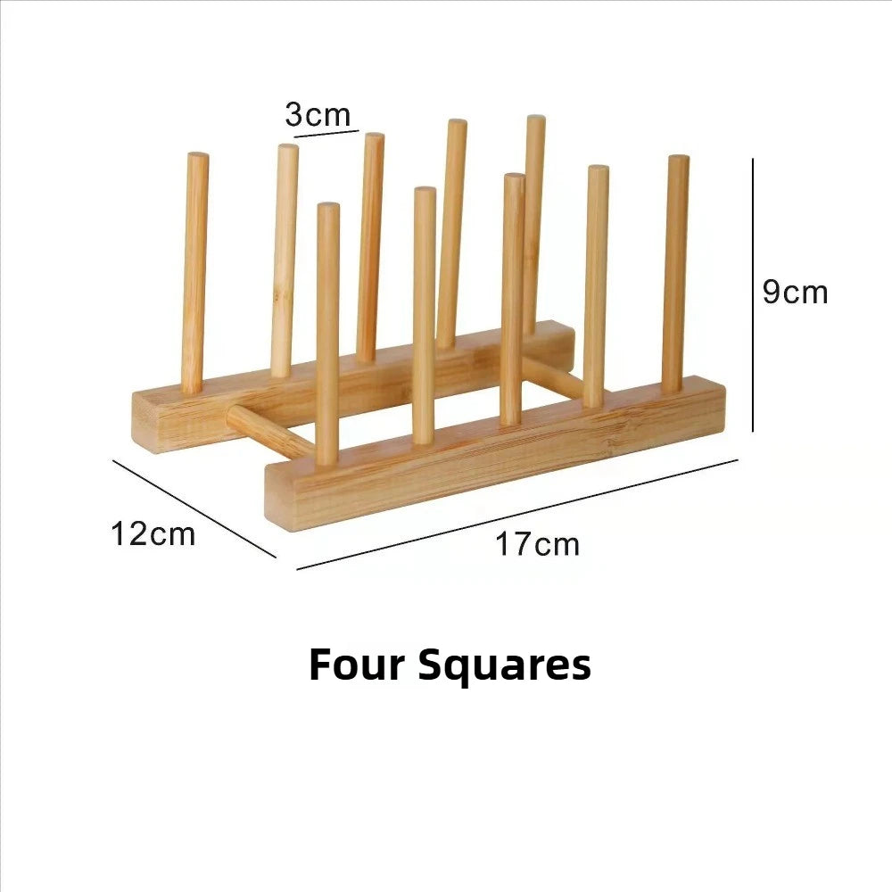 Bamboo Dish & Lid Organizer