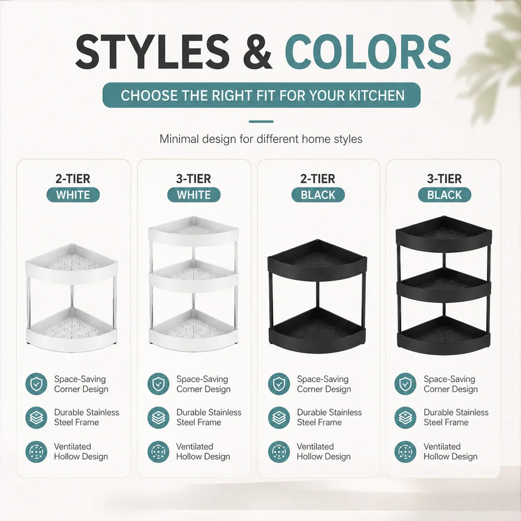 2-Tier Corner Spice Rack