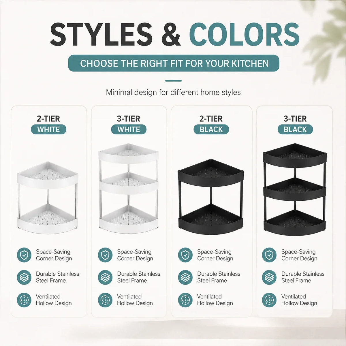 2-Tier Corner Spice Rack