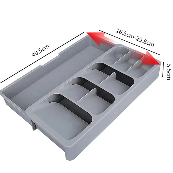 Expandable Drawer Cutlery Organizer with Knife Holder
