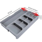Expandable Drawer Cutlery Organizer with Knife Holder