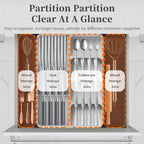 Expandable Drawer Cutlery Organizer with Knife Holder