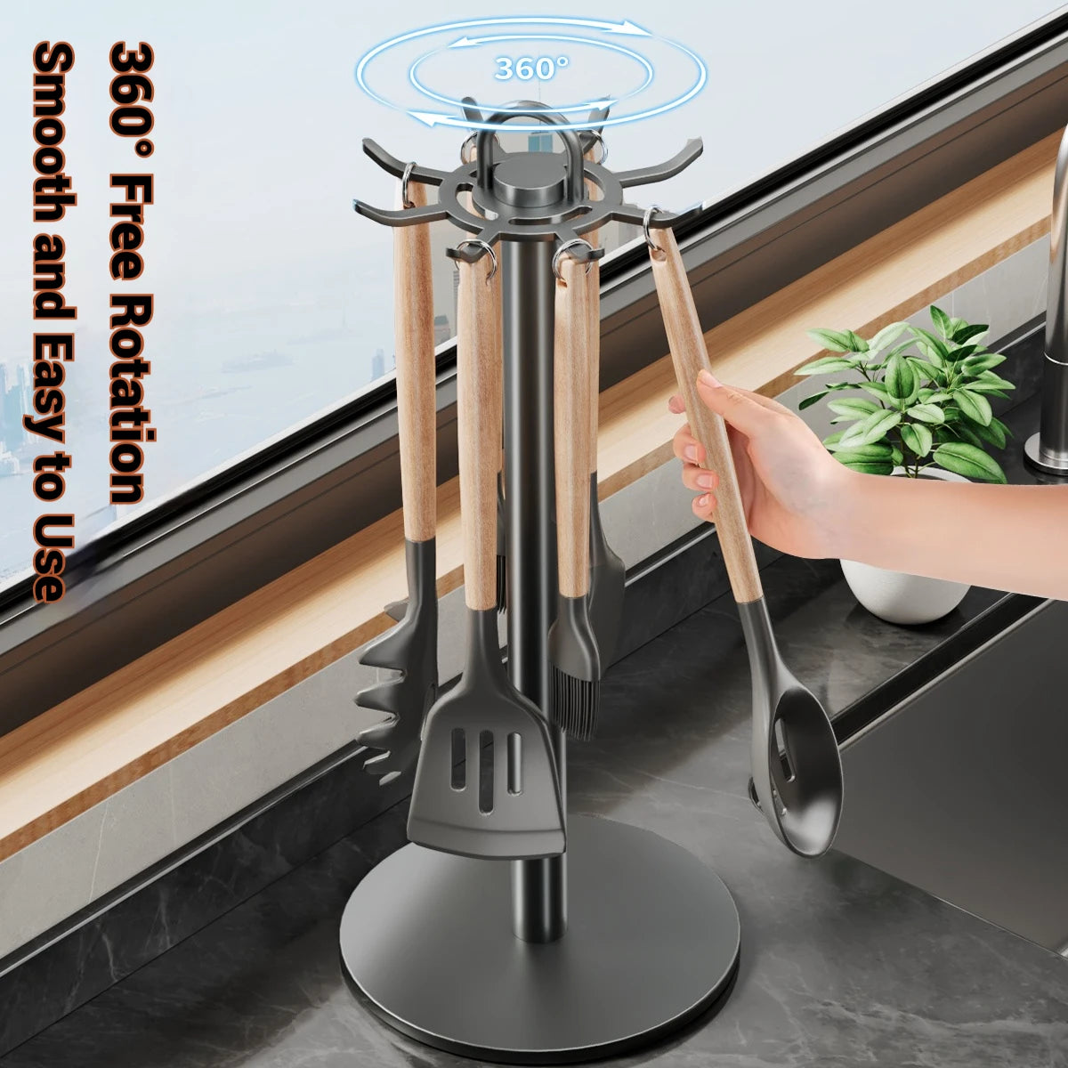 Rotating Kitchen Utensil Holder
