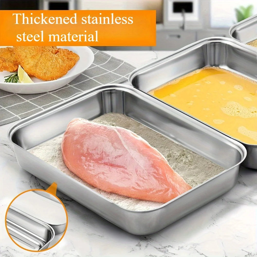 3-Piece Stainless Steel Food Storage Set