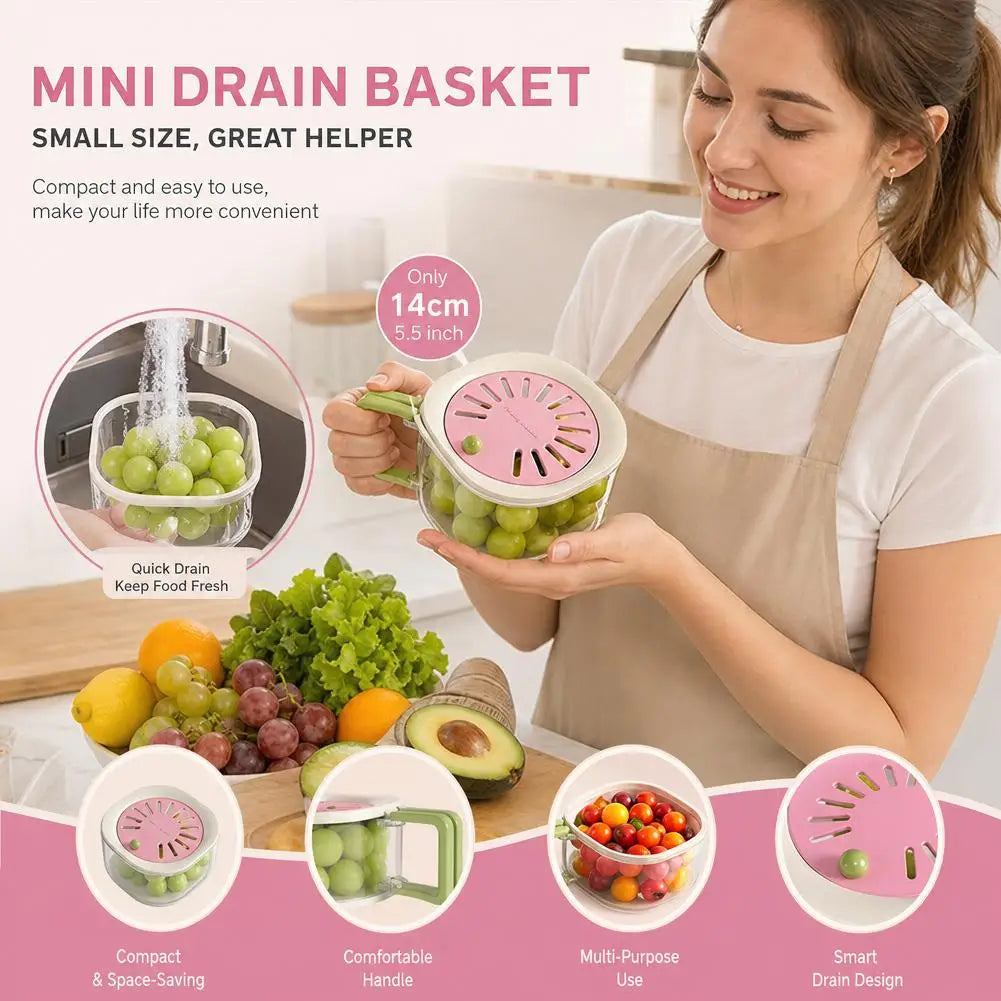 Rotating Fruit Washing & Draining Basket