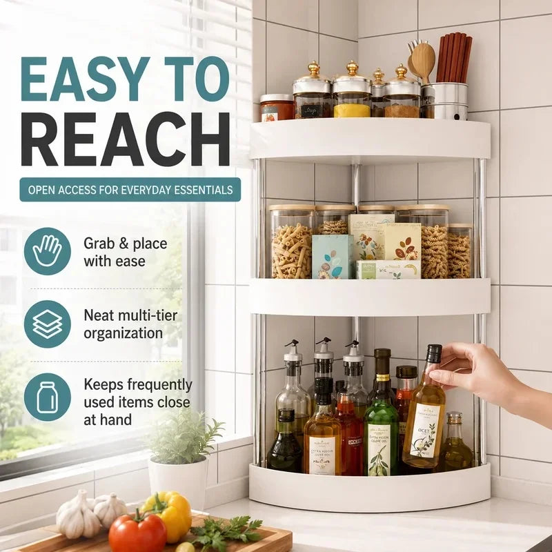Triangle Corner Spice Rack