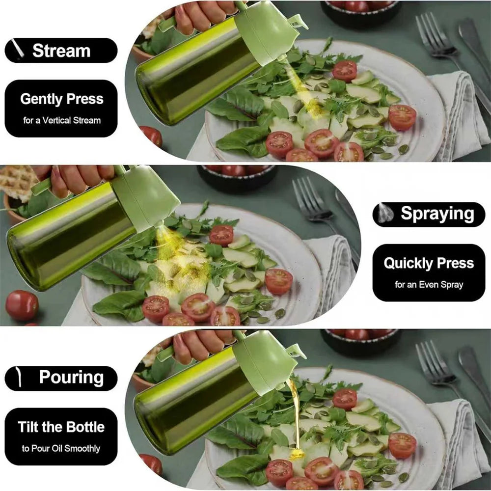 2-in-1 Glass Oil Sprayer & Dispenser