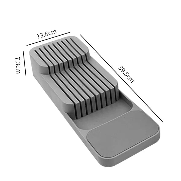 Expandable Drawer Cutlery Organizer with Knife Holder